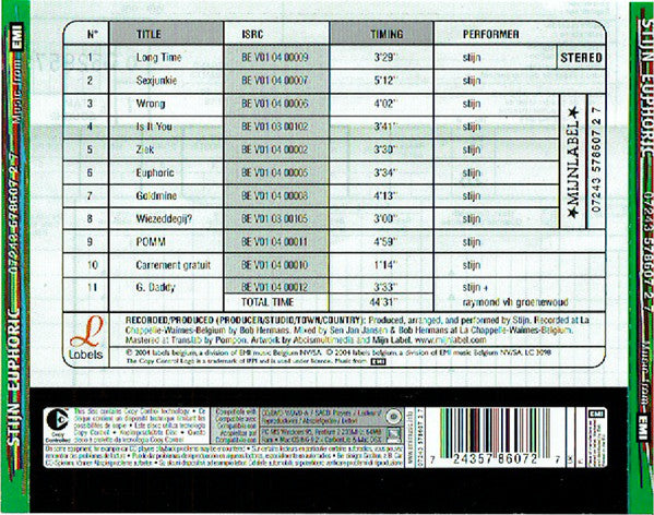 Stijn : Euphoric (CD, Album, Copy Prot., RE)