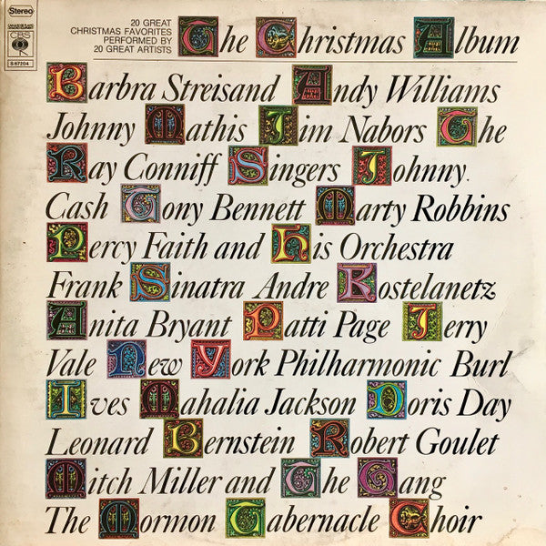 Various : The Christmas Album: 20 Great Christmas Favorites By 20 Great Artists (2xLP, Comp, Gat)