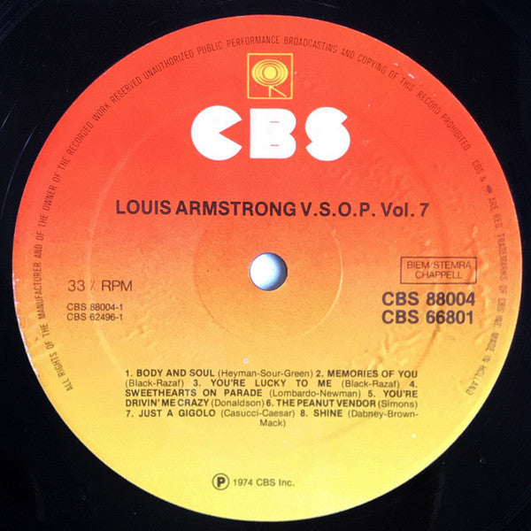 Louis Armstrong : V.S.O.P. Vol. 7/8 (2xLP, Comp, Gat)