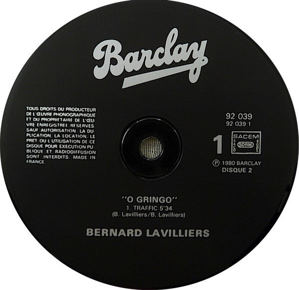 Lavilliers* : O Gringo (LP, Album, Gat + 12")