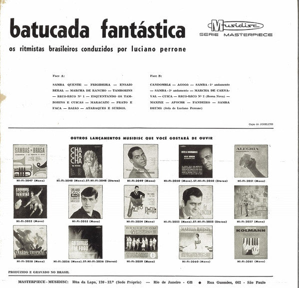 Os Ritmistas Brasileiros Conduzidos Por Luciano Perrone : Batucada Fantástica (LP, Album)