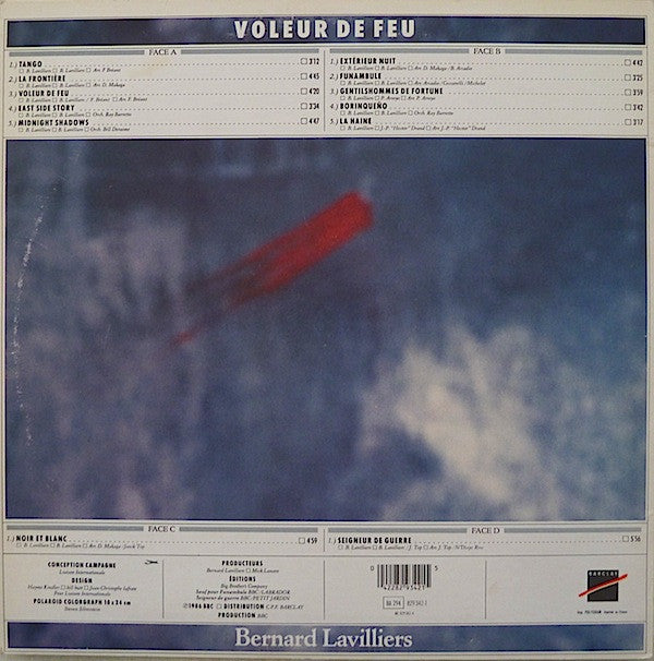 Bernard Lavilliers : Voleur De Feu (LP, Album + 12", Maxi)