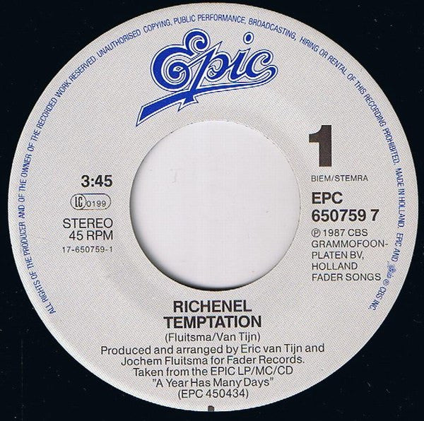 Richenel : Temptation (7", Single)