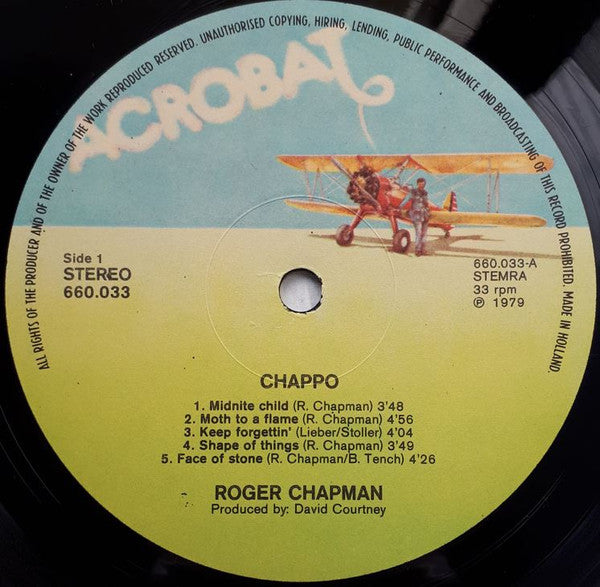 Roger Chapman : Chappo (LP, Album)