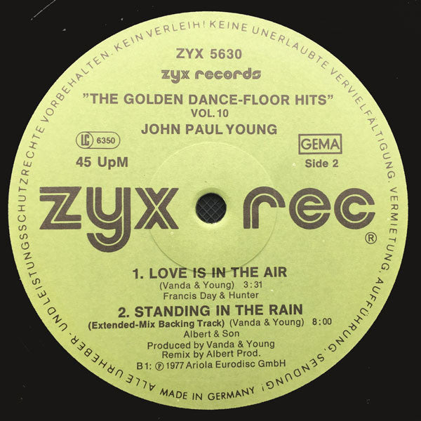 John Paul Young : The Golden Dance-Floor Hits Vol. 10 (12", Maxi)