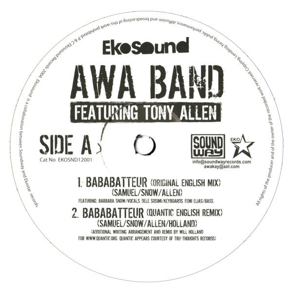 Awa Band Featuring Tony Allen : Bababatteur (12")