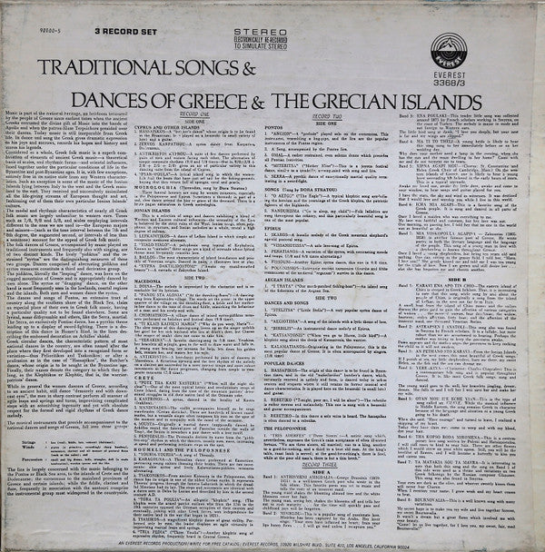 Various : Traditional Songs & Dances Of Greece & The Grecian Islands (3xLP, Comp, Box)
