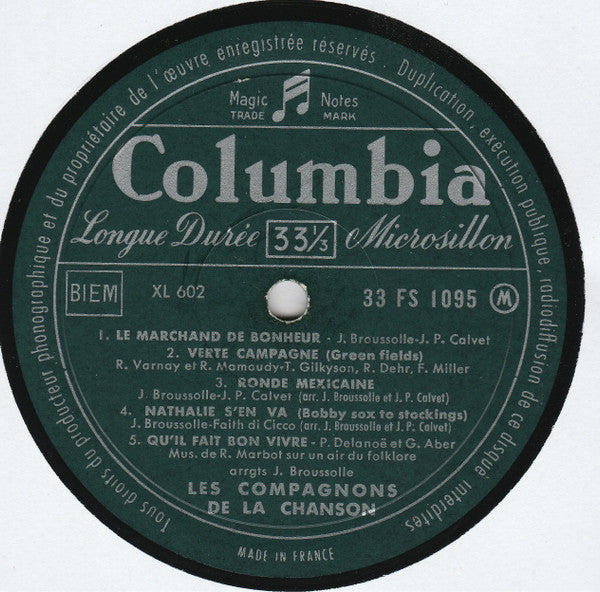 Les Compagnons De La Chanson : Les Compagnons De La Chanson (10", Album, Mono)