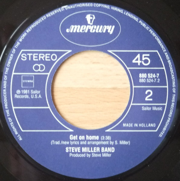 Steve Miller Band : Bongo Bongo (7", Single)