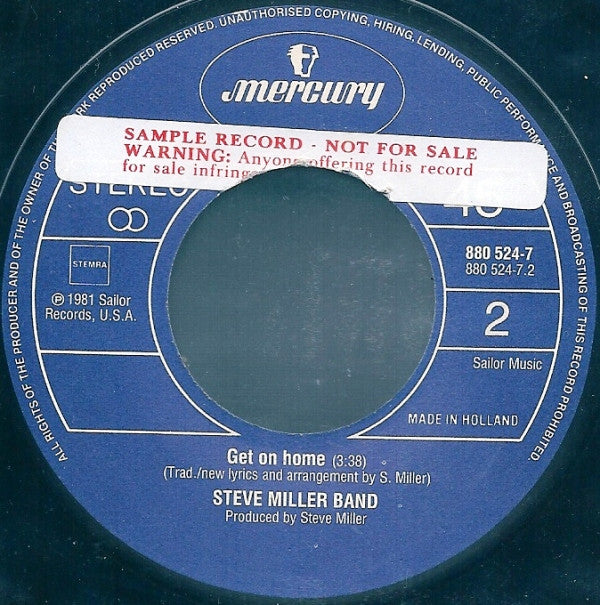 Steve Miller Band : Bongo Bongo (7", Single)