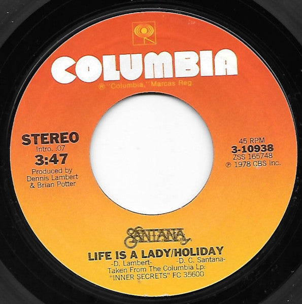 Santana : One Chain (Don't Make No Prison) (7", Single)