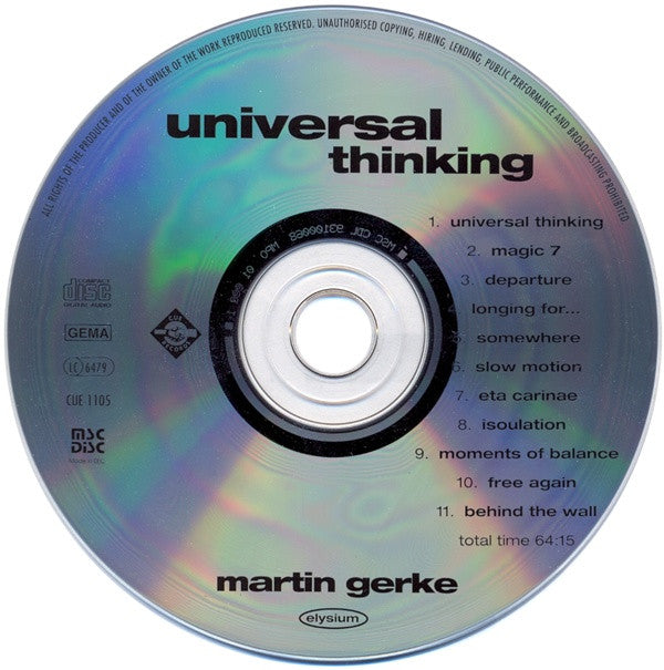 Martin Gerke : Universal Thinking (CD, Album)