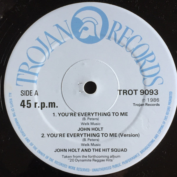 John Holt : You're Everything To Me (12")