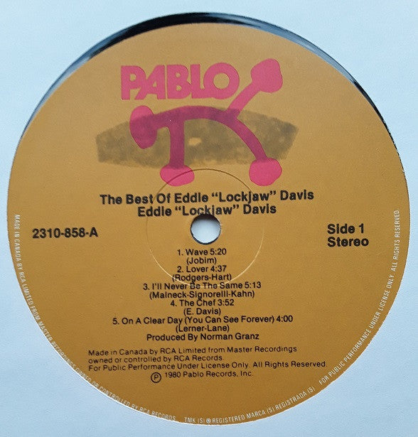 Eddie "Lockjaw" Davis : The Best Of (LP, Comp)