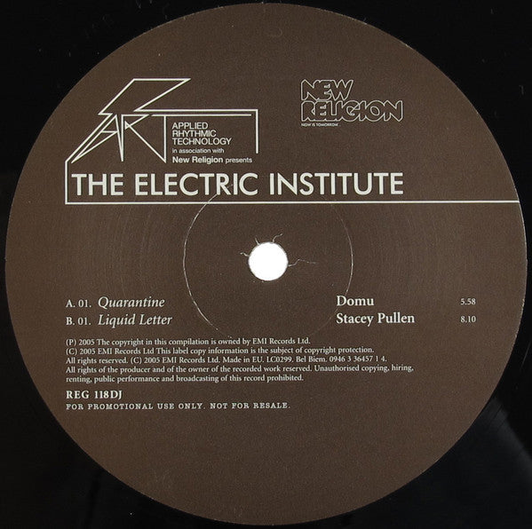 Various : The Electric Institute Sampler (12", Ltd, Promo, Smplr)
