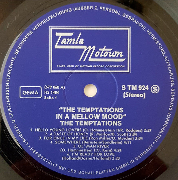 The Temptations : In A Mellow Mood (LP, Album)