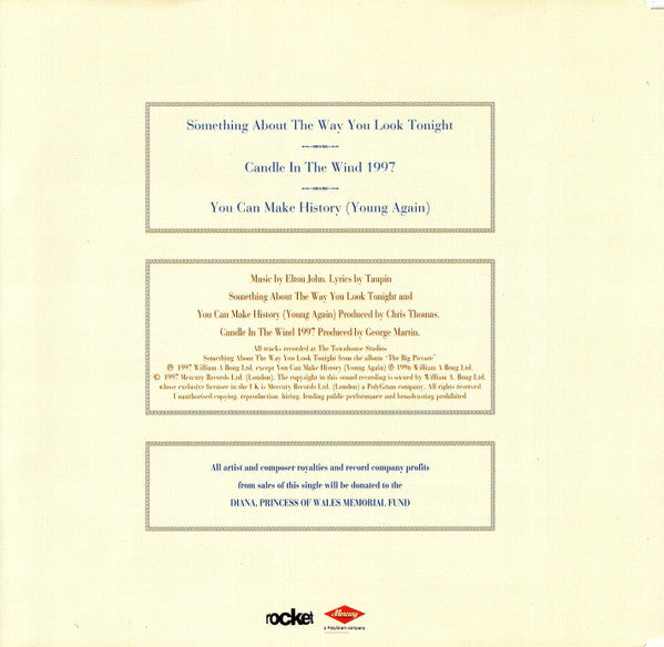Elton John : Something About The Way You Look Tonight / Candle In The Wind 1997 (CD, Single)