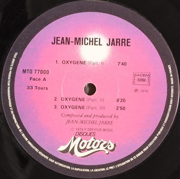 Jean-Michel Jarre : Oxygène (LP, Album, RE)