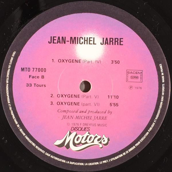 Jean-Michel Jarre : Oxygène (LP, Album, RE)