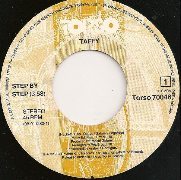 Taffy : Step By Step (7", Single)