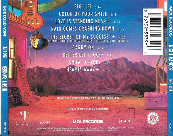 Night Ranger : Big Life (CD, Album)