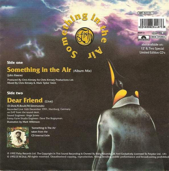 Fish : Something In The Air (7", Single)