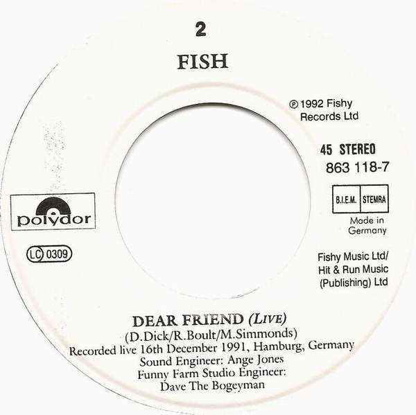 Fish : Something In The Air (7", Single)