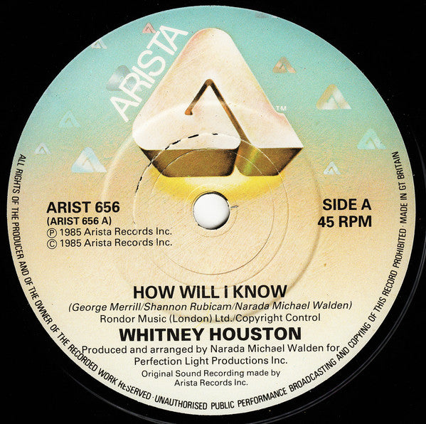 Whitney* : How Will I Know (7", Single, Pap)