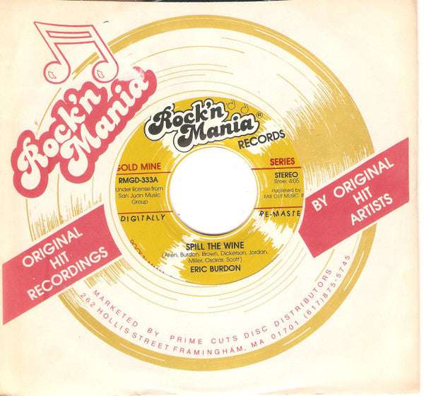 Eric Burdon / Teddy & The Pandas : Spill The Wine / The Lovelight (7", Single, RE)