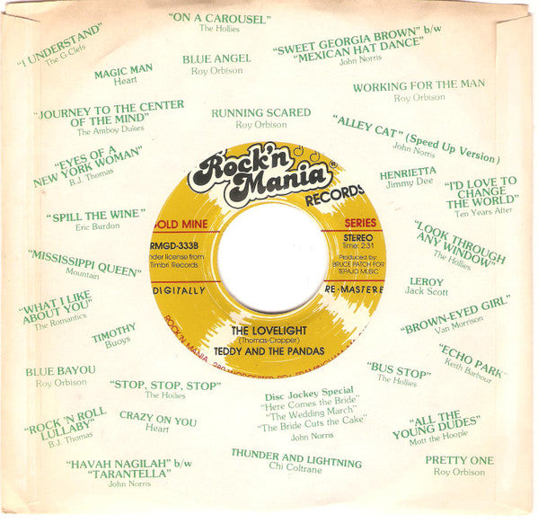 Eric Burdon / Teddy & The Pandas : Spill The Wine / The Lovelight (7", Single, RE)