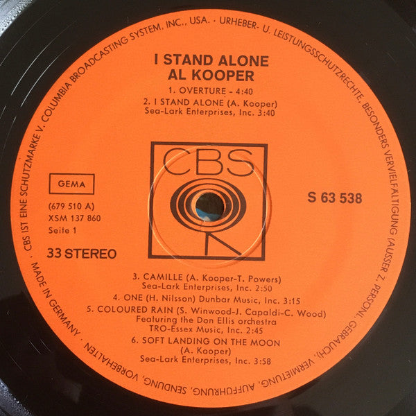 Al Kooper : I Stand Alone (LP, Album)