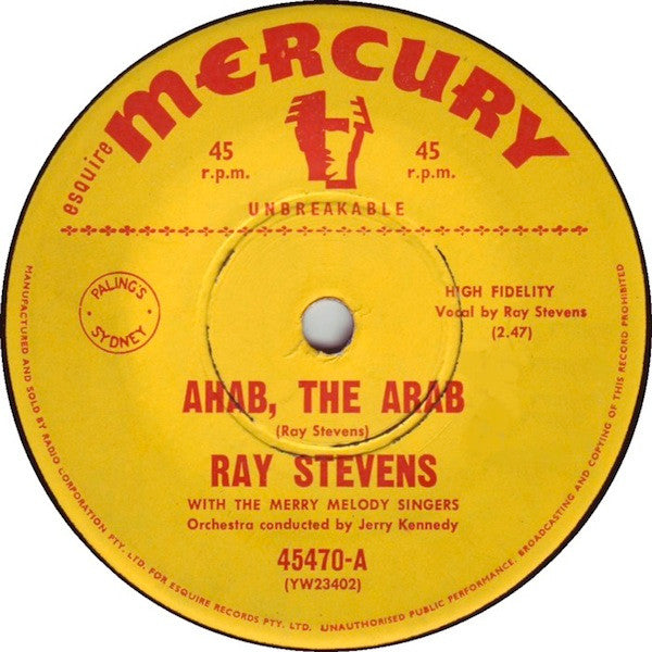 Ray Stevens With The Merry Melody Singers : Ahab, The Arab (7", Single)