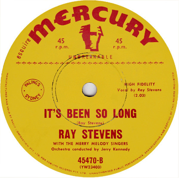 Ray Stevens With The Merry Melody Singers : Ahab, The Arab (7", Single)
