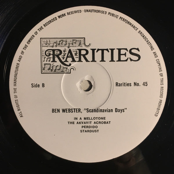 Ben Webster : Scandinavian Days (LP, Comp)