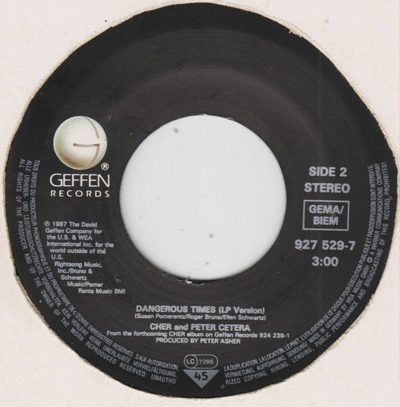 Cher & Peter Cetera : After All (7", Single)