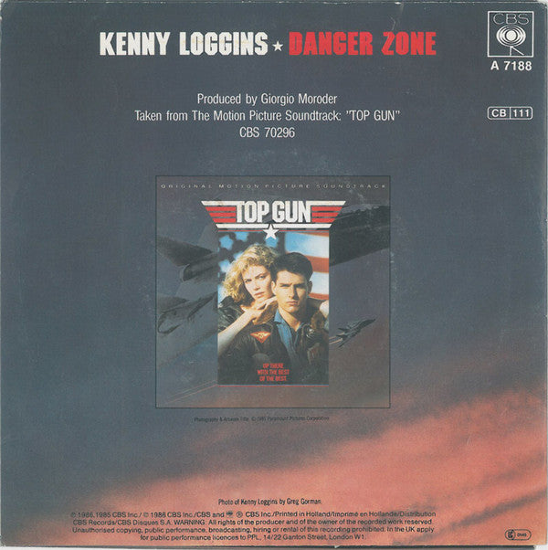 Kenny Loggins : Danger Zone (7", Single)
