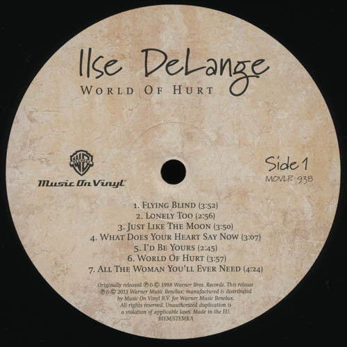Ilse DeLange : World Of Hurt (LP, Album, RE, 180)