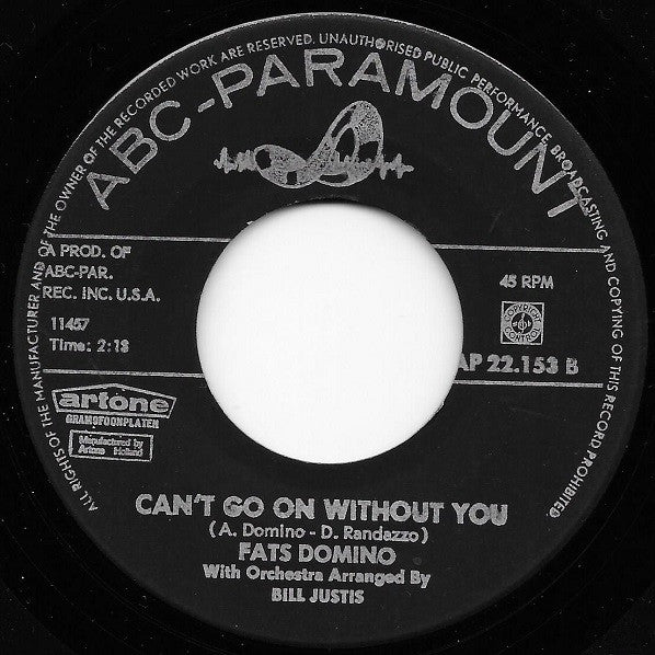 Fats Domino : There Goes (My Heart Again) (7", Single)