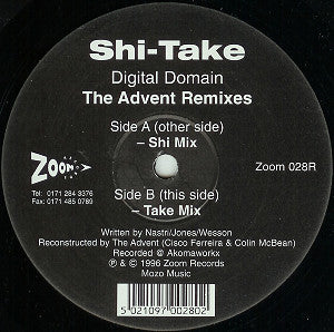 Shi-Take : Digital Domain (The Advent Remixes) (12")