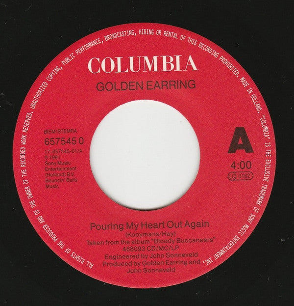 Golden Earring : Pouring My Heart Out Again (2x7", Single, Ltd)