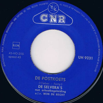 De Selvera's : De Postkoets (7", Single, Mono, RE)