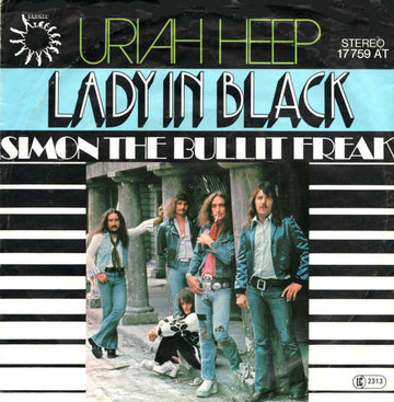 Uriah Heep : Lady In Black (7", Single, RE)