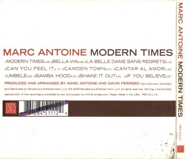 Marc Antoine : Modern Times (CD, Album)