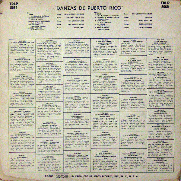 Various : Danzas De Puerto Rico (LP)