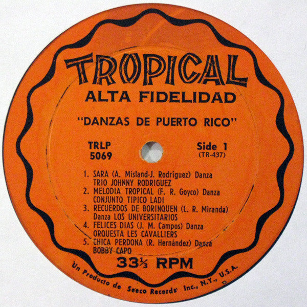 Various : Danzas De Puerto Rico (LP)