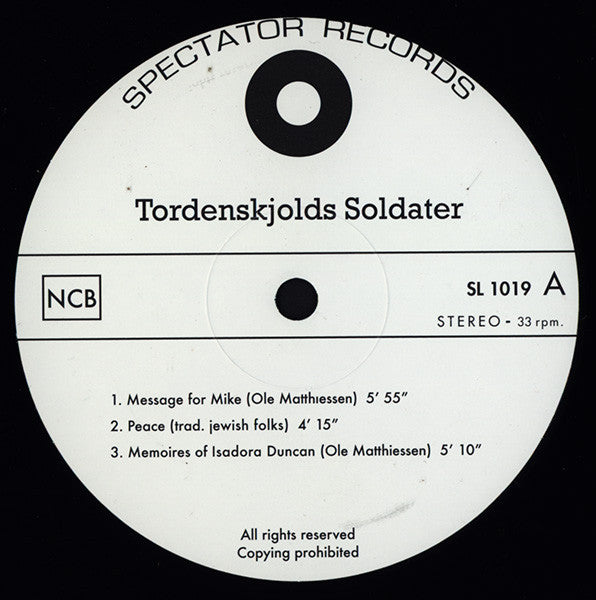 Tordenskjolds Soldater (2) : Peace (LP, Album, RE, 180)