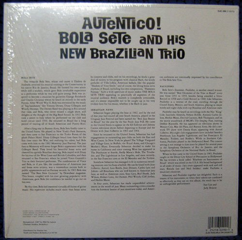 Bola Sete And His New Brazilian Trio : Autentico! (LP, Album, RE, RM, Red)