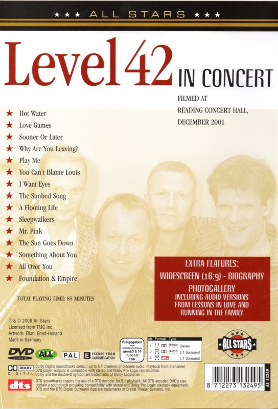 Level 42 : Love Games (DVD-V, PAL)