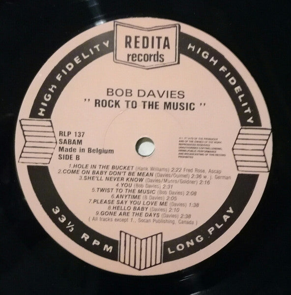 Bob Davies (5) And The Rhythm Jesters : Rock To The Music (LP, Comp)