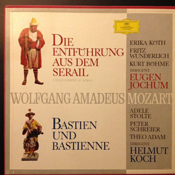 Wolfgang Amadeus Mozart, Erika Köth, Fritz Wunderlich, Kurt Böhme, Eugen Jochum, Adele Stolte, Peter Schreier, Theo Adam, Helmut Koch : Die Entführung Aus Dem Serail / Bastien Und Bastienne (3xLP + Box)